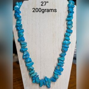 CHUNKY Stunning Vintage Native American Turquoise Necklace